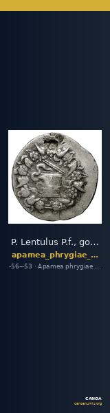 P. Lentulus P.f., governor of Cilicia Apamea in Phrygia Metcalf 2017 III — CANOA
