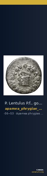 P. Lentulus P.f., governor of Cilicia Apamea in Phrygia Metcalf 2017 V — CANOA