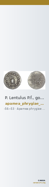 P. Lentulus P.f., governor of Cilicia Apamea in Phrygia Metcalf 2017 VI — CANOA