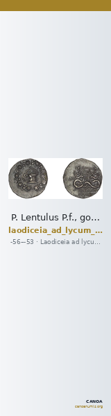 P. Lentulus P.f., governor of Cilicia Laodiceia ad Lycum Metcalf 2017 IX — CANOA