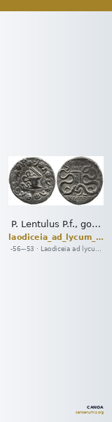 P. Lentulus P.f., governor of Cilicia Laodiceia ad Lycum Metcalf 2017 VIII — CANOA