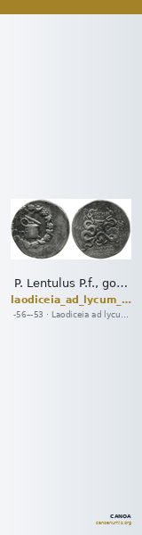 P. Lentulus P.f., governor of Cilicia Laodiceia ad Lycum Metcalf 2017 XI — CANOA