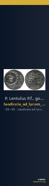 P. Lentulus P.f., governor of Cilicia Laodiceia ad Lycum Metcalf 2017 XI — CANOA