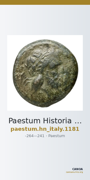Paestum Historia Numorum Italy 1181 — CANOA