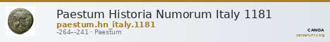Paestum Historia Numorum Italy 1181 — CANOA
