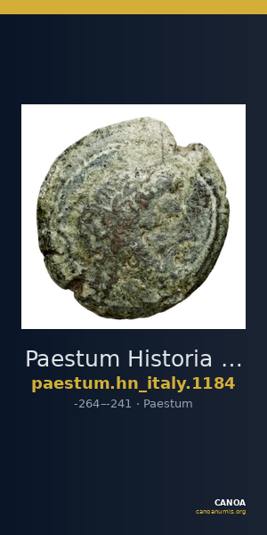 Paestum Historia Numorum Italy 1184 — CANOA