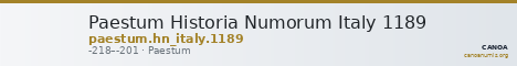 Paestum Historia Numorum Italy 1189 — CANOA