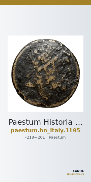 Paestum Historia Numorum Italy 1195 — CANOA