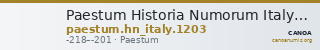 Paestum Historia Numorum Italy 1203 — CANOA
