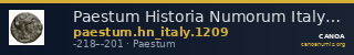 Paestum Historia Numorum Italy 1209 — CANOA