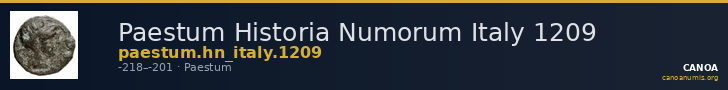 Paestum Historia Numorum Italy 1209 — CANOA