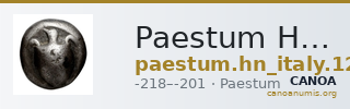 Paestum Historia Numorum Italy 1210 — CANOA