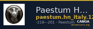 Paestum Historia Numorum Italy 1210 — CANOA