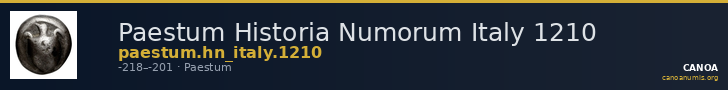 Paestum Historia Numorum Italy 1210 — CANOA