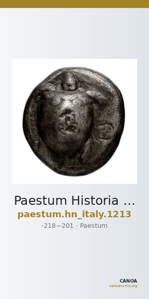Paestum Historia Numorum Italy 1213 — CANOA