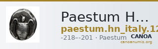 Paestum Historia Numorum Italy 1214 — CANOA