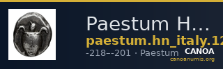 Paestum Historia Numorum Italy 1214 — CANOA