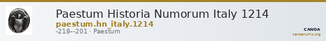 Paestum Historia Numorum Italy 1214 — CANOA