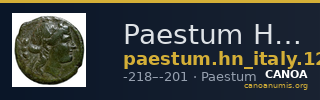 Paestum Historia Numorum Italy 1216 — CANOA