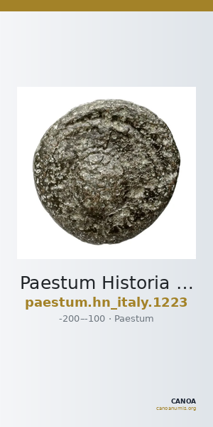 Paestum Historia Numorum Italy 1223 — CANOA