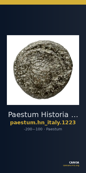 Paestum Historia Numorum Italy 1223 — CANOA