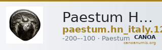 Paestum Historia Numorum Italy 1225 — CANOA