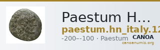 Paestum Historia Numorum Italy 1228 — CANOA