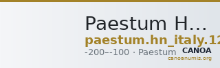 Paestum Historia Numorum Italy 1233 — CANOA