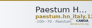 Paestum Historia Numorum Italy 1234 — CANOA