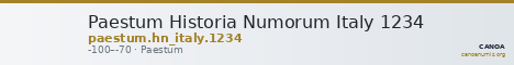 Paestum Historia Numorum Italy 1234 — CANOA