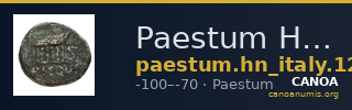 Paestum Historia Numorum Italy 1237 — CANOA
