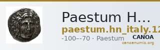 Paestum Historia Numorum Italy 1238 — CANOA
