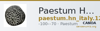 Paestum Historia Numorum Italy 1239 — CANOA