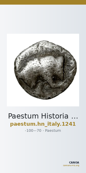 Paestum Historia Numorum Italy 1241 — CANOA