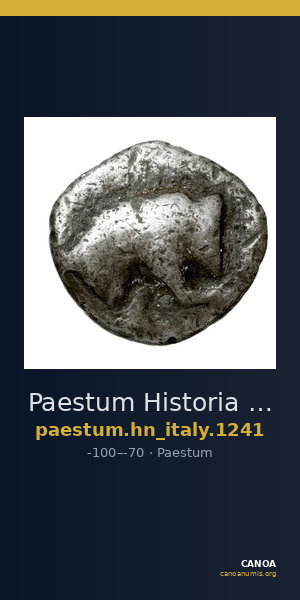 Paestum Historia Numorum Italy 1241 — CANOA