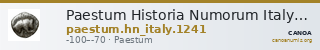 Paestum Historia Numorum Italy 1241 — CANOA