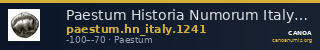 Paestum Historia Numorum Italy 1241 — CANOA