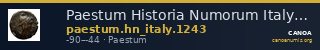 Paestum Historia Numorum Italy 1243 — CANOA