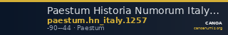 Paestum Historia Numorum Italy 1257 — CANOA