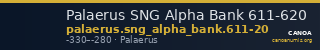 Palaerus SNG Alpha Bank 611-620 — CANOA