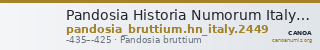 Pandosia Historia Numorum Italy 2449 — CANOA