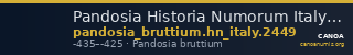 Pandosia Historia Numorum Italy 2449 — CANOA
