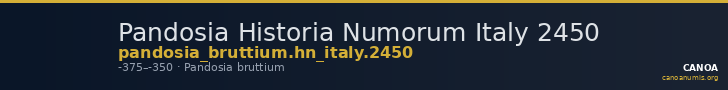 Pandosia Historia Numorum Italy 2450 — CANOA