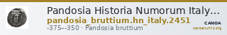 Pandosia Historia Numorum Italy 2451 — CANOA