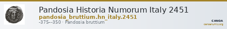 Pandosia Historia Numorum Italy 2451 — CANOA