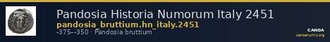 Pandosia Historia Numorum Italy 2451 — CANOA