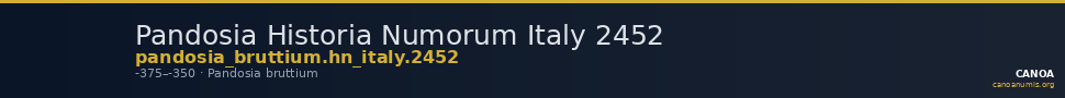 Pandosia Historia Numorum Italy 2452 — CANOA
