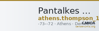 Pantalkes Athens Thompson 1961 1228-1229 — CANOA