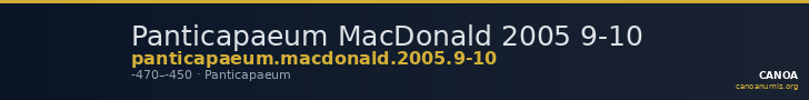 Panticapaeum MacDonald 2005 9-10 — CANOA