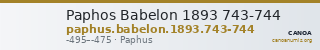 Paphos Babelon 1893 743-744 — CANOA